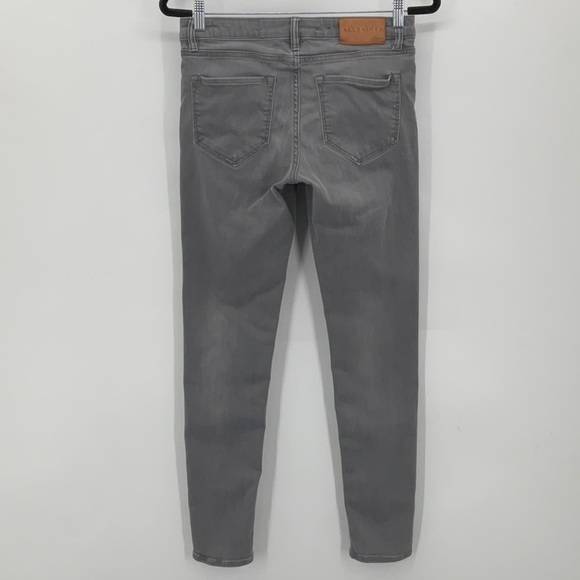 All Saints Mast Low Rise Skinny Fit Gray Jeans Size 29 - Picture 5 of 11
